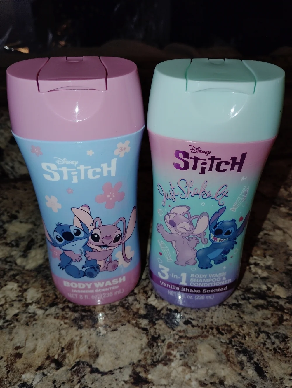 Disney Stitch Jasmine Scented Body Wash Three And One Vanilla New Set